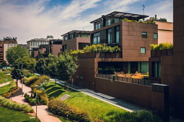 3 Landlord Tips You Need to Know 1 Modern residential buildings in the public green area