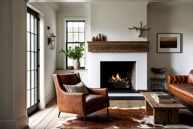 Stylish Fireplaces Guide, Advice and Considerations 7 Chair and sofa facing a fireplace