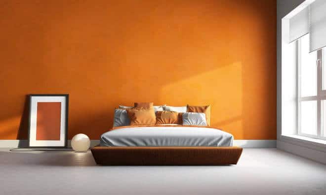 8 Paint Colour Ideas For Your Home In 2023 8 Orange wall in bedroom