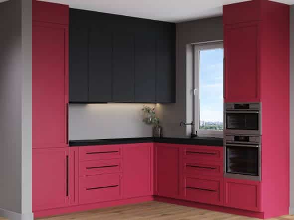 8 Paint Colour Ideas For Your Home In 2023 5 Kitchen cupboards painted in a raspberry colour
