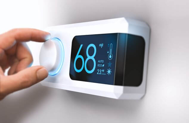 An electric and digital thermostat