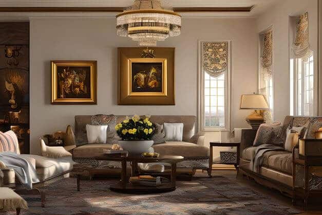 How To Display Artwork In Your Home 4 Artwork displayed in regency setting
