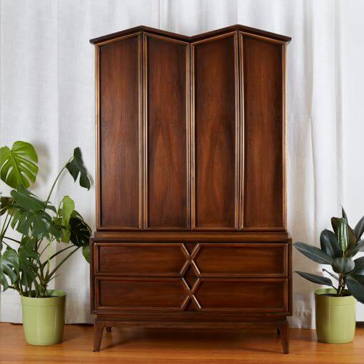 Art deco wardrobe in mahogany