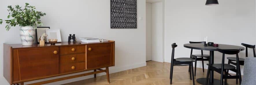 Mid century sideboard in kitchen