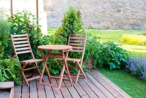 Little bistro sets are perfect for smaller spaces