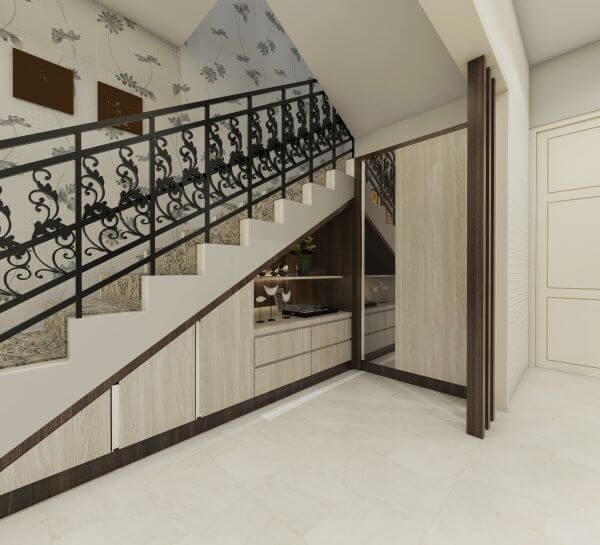 Display Under Stairs 1
