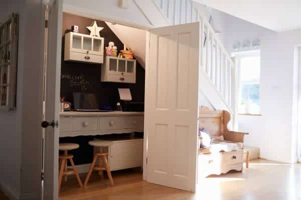 Enclosed Home Office Under Stairs 1
