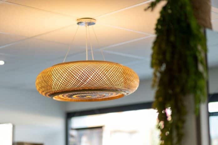 dropped ceiling in an office