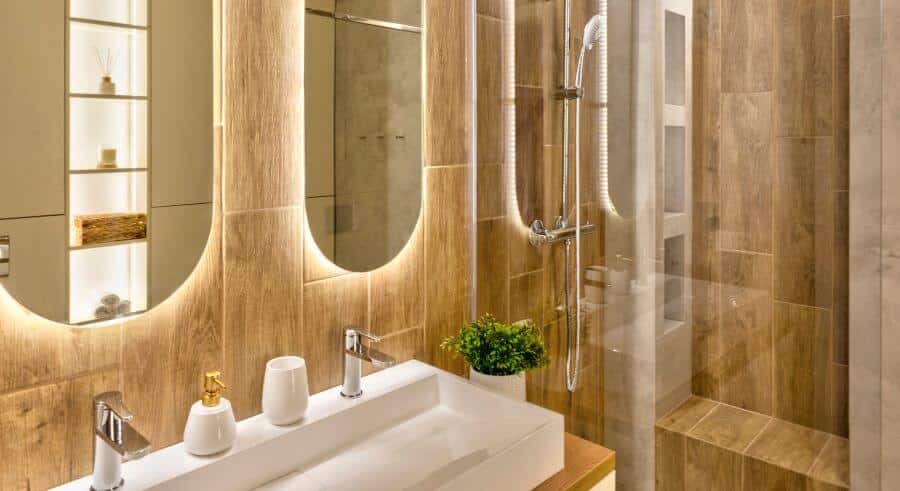 led lights in bathroom